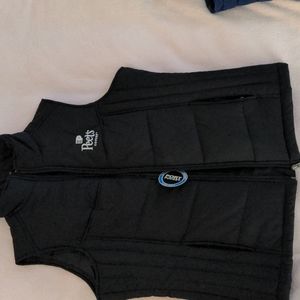 Women's black vest, Peet's coffee, new with tags